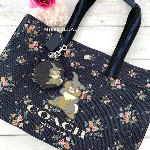 NWT COACH X Disney Limited Edition Thumper Tote Bag & Coin Bag Set - Picture 12 of 16